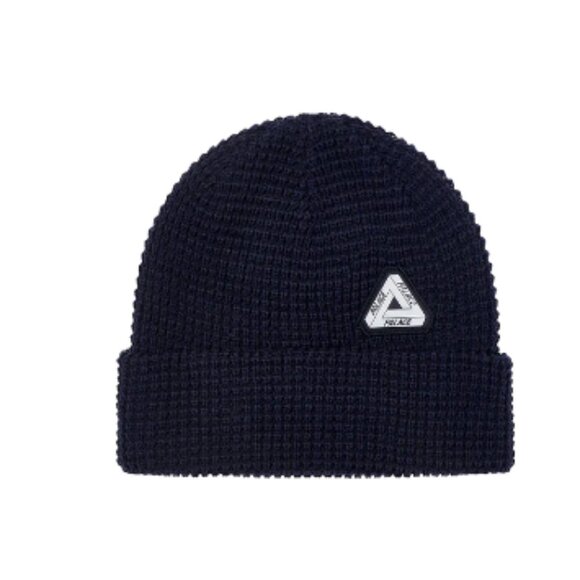 Palace Other - Palace Skateboards Sofar Waffle Beanie Navy FW23 Tri-Ferg Knit Acrylic